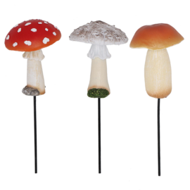 Flowerpot stake mushroom ass.
