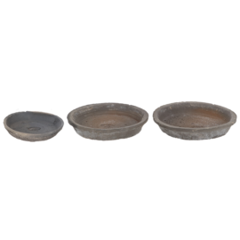 AT grey saucer round L set of 3