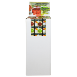 Display fruitvliegjesval gekleurd