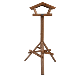 Wide bird table on pole