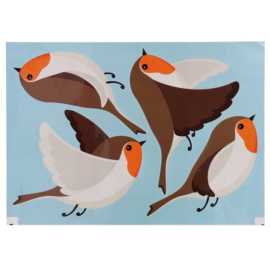 Vogelfensteraufkleber Rotkehlchen