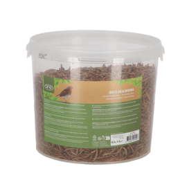 Dried mealworms in bucket 700 gr