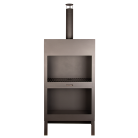 Chauffe-terrasse + range bois noir XL