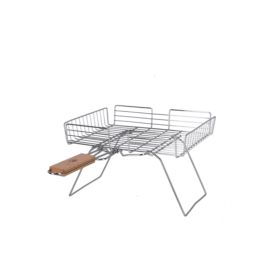 Panier grillade avec pieds pliables