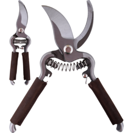 Sécateur avec poignée en cuir