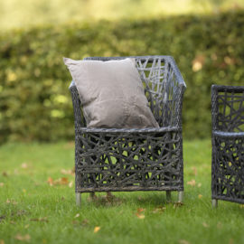 Outdoor-Kissen aus gewachstem Canvas