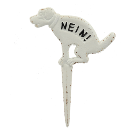 Hundeschild Hundeklo "Nein!" weiß