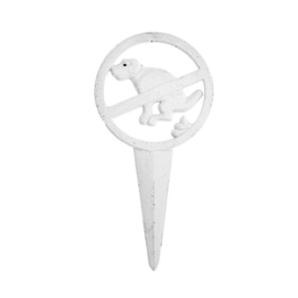 Dog sign no pooing white