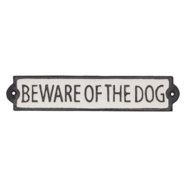 Türschild "beware of the dog"