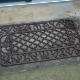 Paillasson en fonte rectangulaire carreau