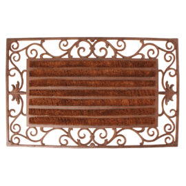Doormat cast iron with coco brush