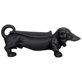 Voetenschraper teckel zwart