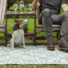 Gartenteppich Blätter rechteckig
