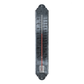 Thermomètre en zinc patiné L