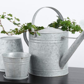 Pot à fleurs zinc patiné 12 cm