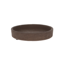 Saucer unglazed brown 12cm