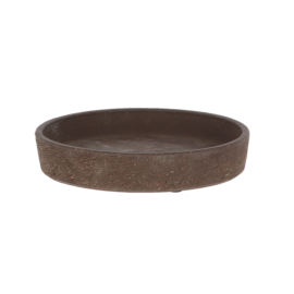 Saucer unglazed brown 15cm