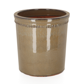 Flower pot glazed grey 25cm