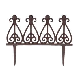 Dekorativer Beetzaun aus Gusseisen