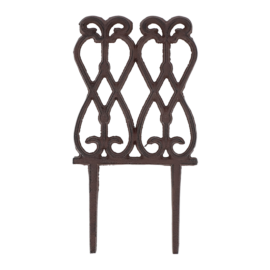 Schmaler Beetzaun mit französischer Lilie