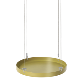 Plateau de fenêtre suspendu rond, doré, taille L