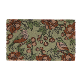 Doormat coir floral green L