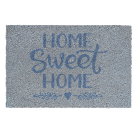 Paillasson coco "welcome" bleu M
