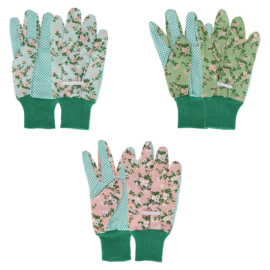 Rose print garden glove