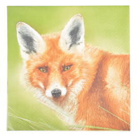 Serviettes papier renard 33 x 33 cm