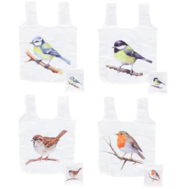 Sac pliant aquarelle oiseaux ass