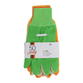 Werkhandschoenen natuurtinten set van 3