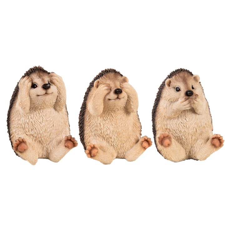 Les hérissons qui entendent, voient et se taisent