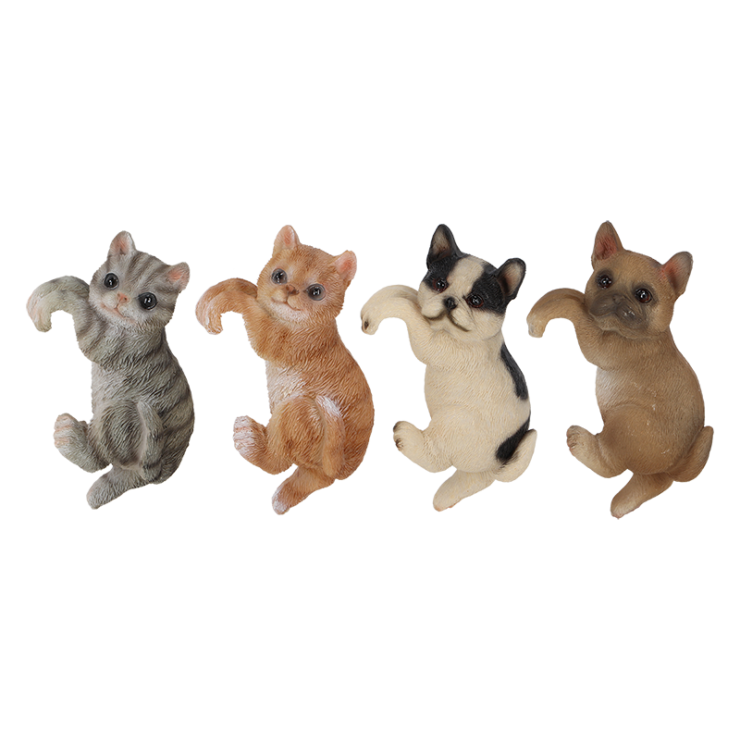 Décoration pot de fleurs chat et chien