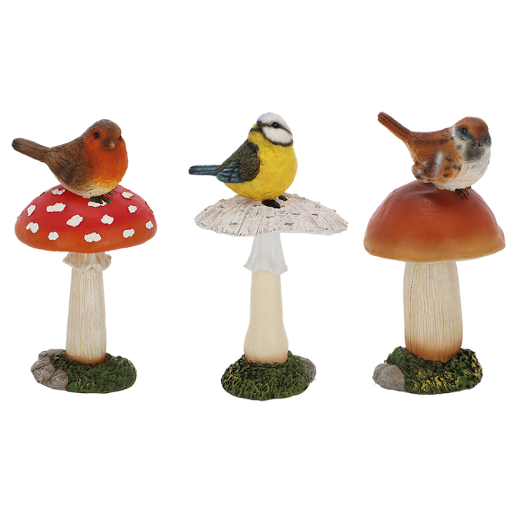 Paddenstoel met vogel L ass.