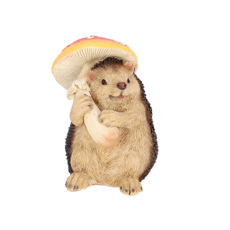 Fly agaric with hedgehog