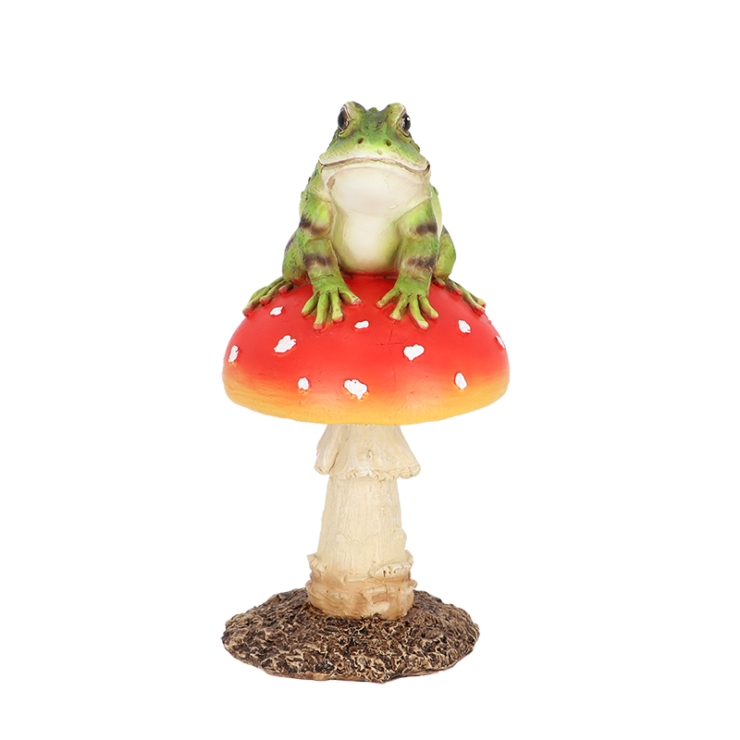 Fly agaric with frog
