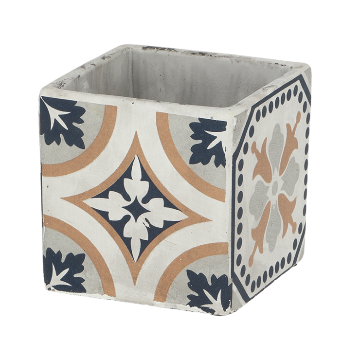 Carreaux de ciment pot à fleurs S.