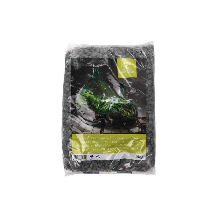 Plant Terrarium drainagestenen zwart