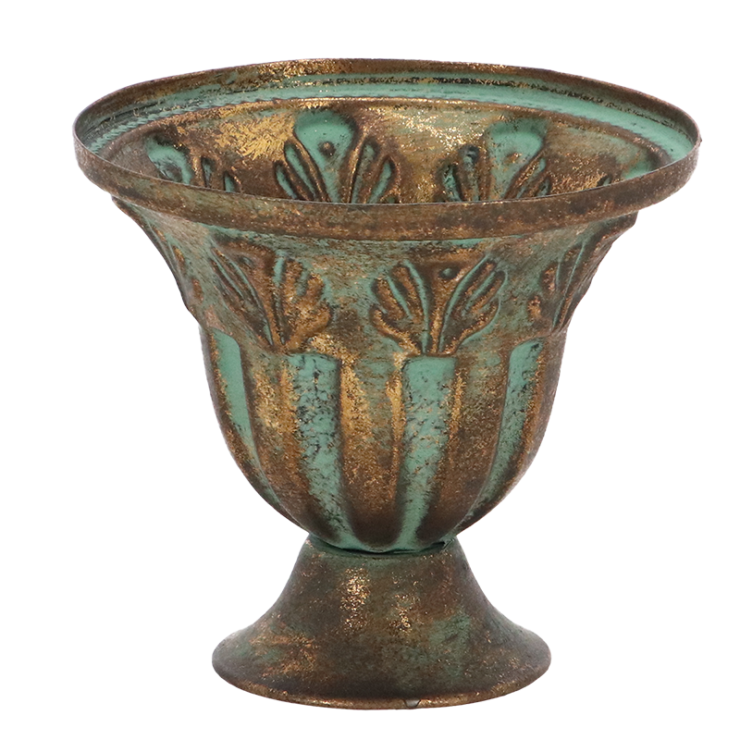Aged Metal french urn height 12cm