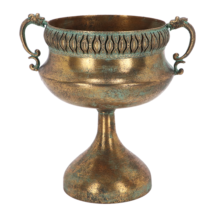 Aged Metal french urn height 34cm