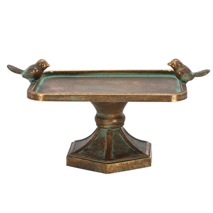 Aged Metal bain d'oiseaux M