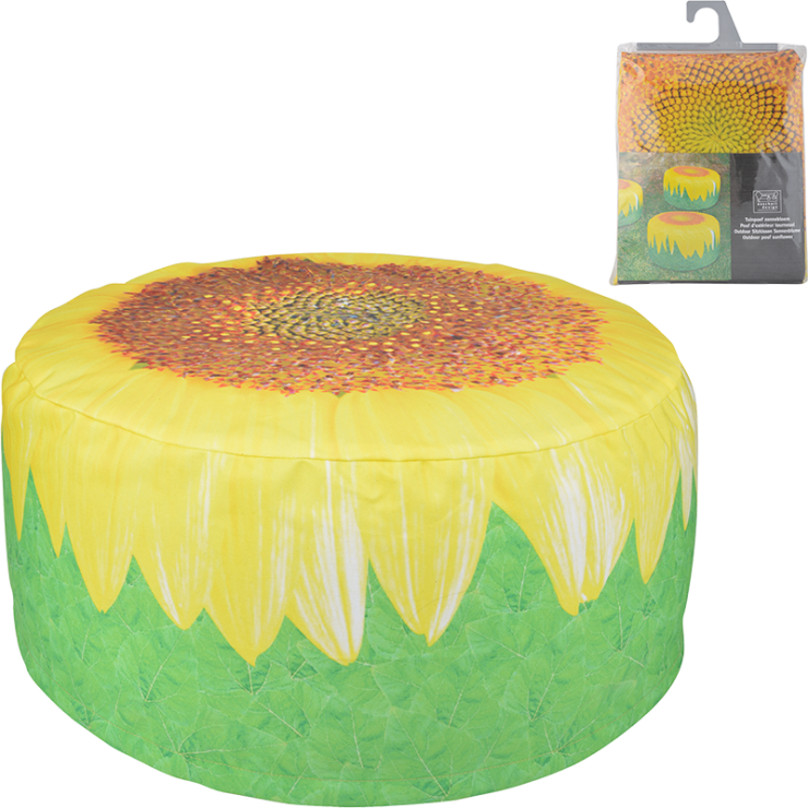 Pouf d'extérieur tournesol