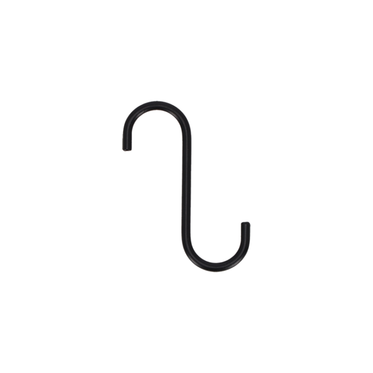 S hook black 10cm