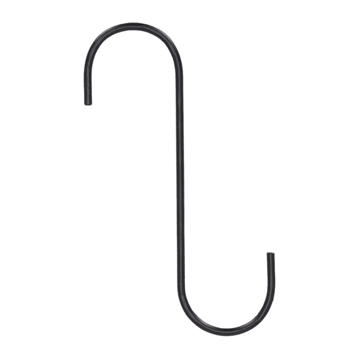S haak zwart 20cm
