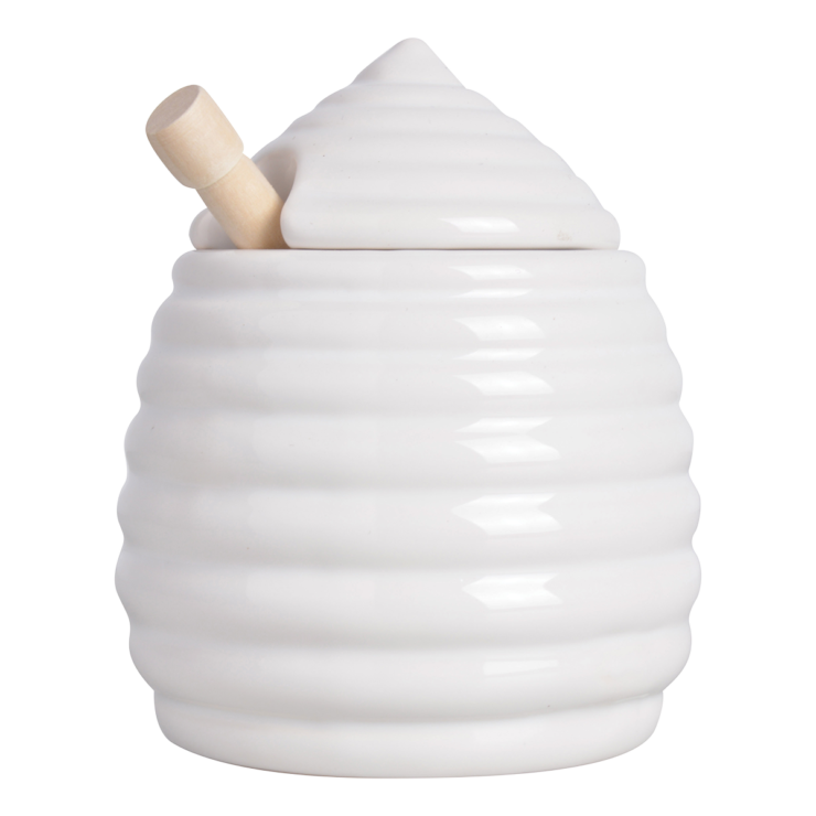 Pot de miel cuillère en bois