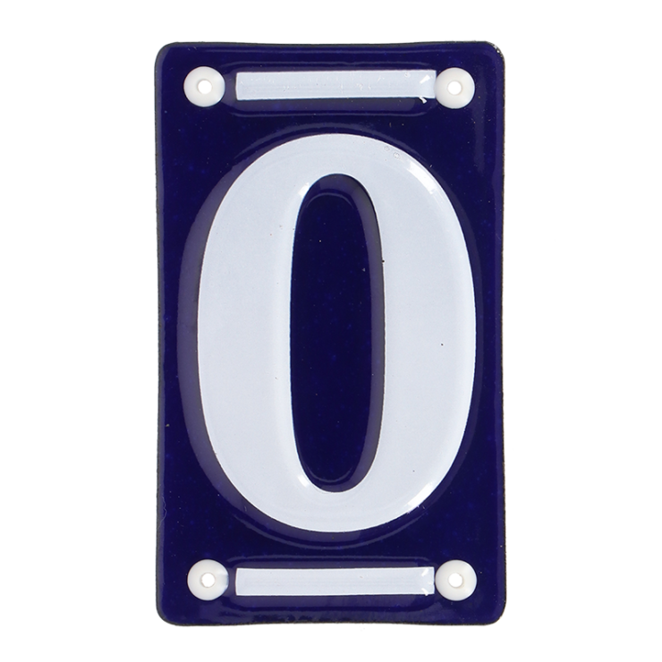 Emaille huisnummer 0
