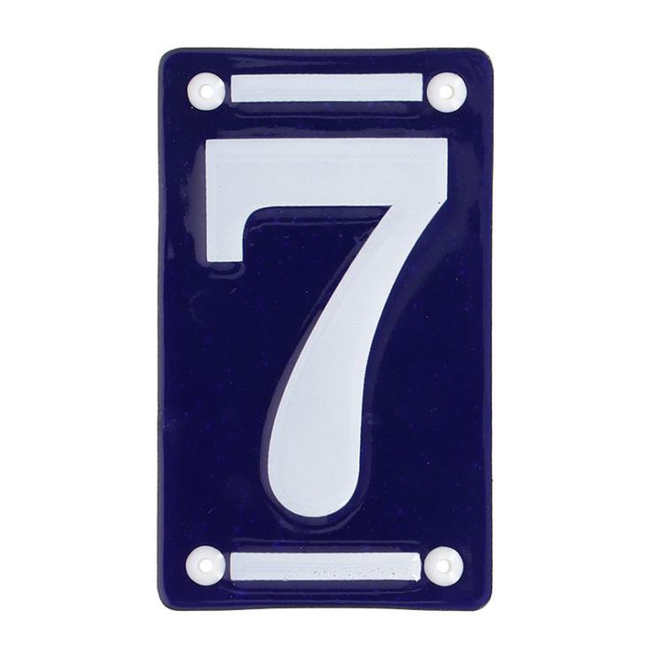 Numéro de maison émaillé 7