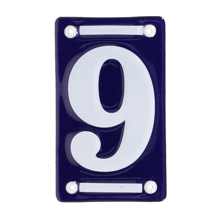 Emaille huisnummer 9