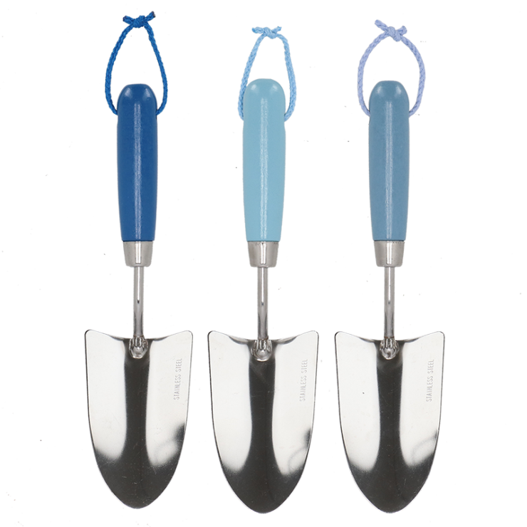 Blumenkelle in Blautönen sortiert