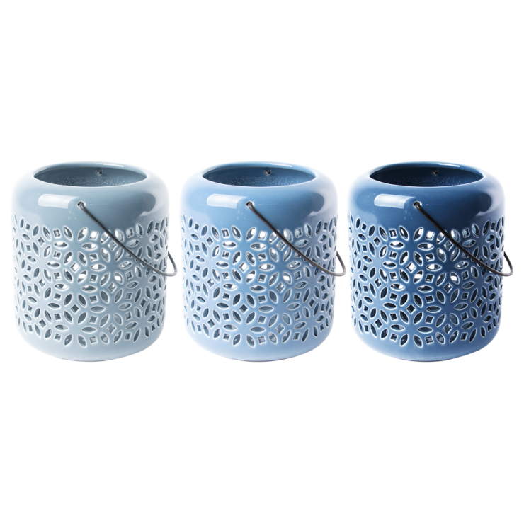 50 Blautöne Windlicht